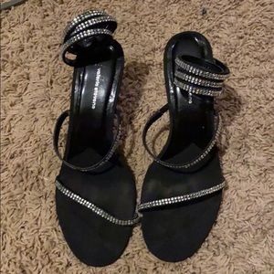 Valerie Stevens ankle wrap Rhinestone heel